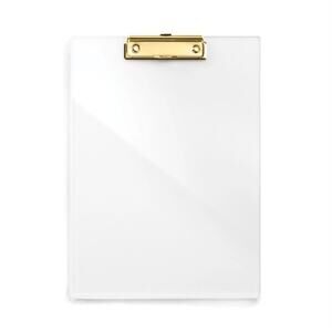 RUSSELL+HAZEL Acrylic + Gold Clear Clipboard
